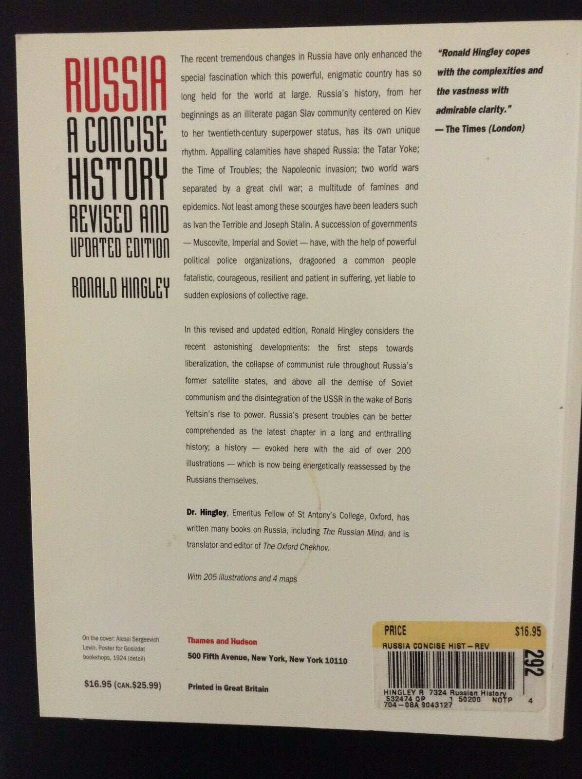 Russia „A Concise History“ 1999 issue, 224 pages with 204 illustrations & 4 maps