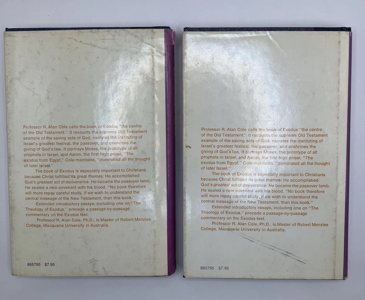 2 Exodus HC 1973 R Alan Cole Tyndale Old Testament Commentary InterVarsity Press