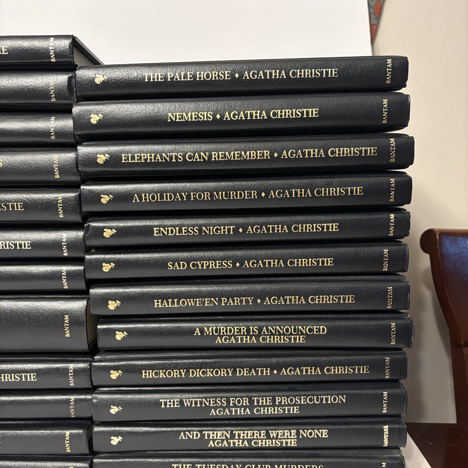 Agatha Christie Mystery Collection – Lot of 39 Books – Bantam Leatherette HC Set