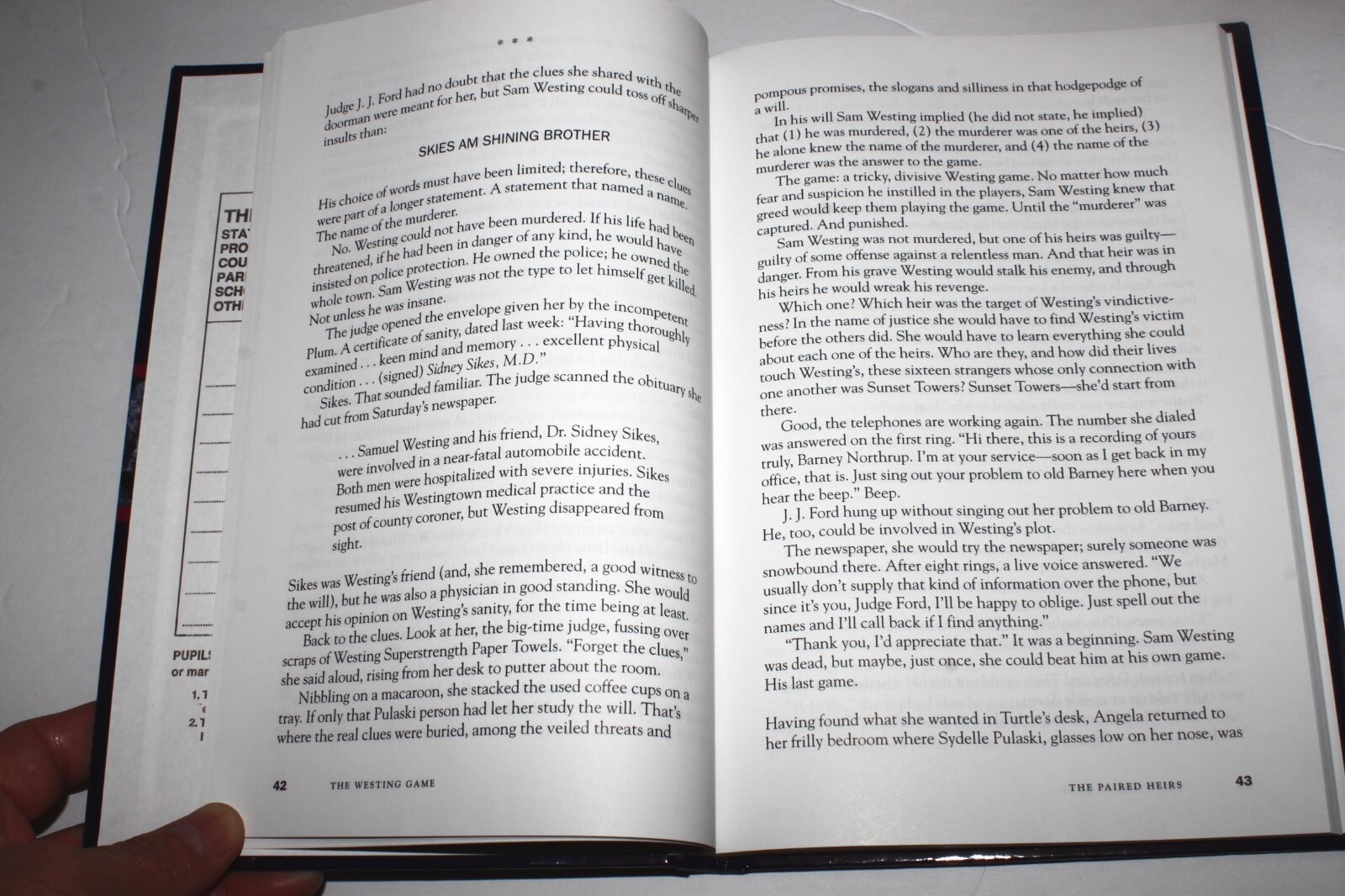 The Westing Game with Related Readings Glencoe Literature Library Hardcover 2002