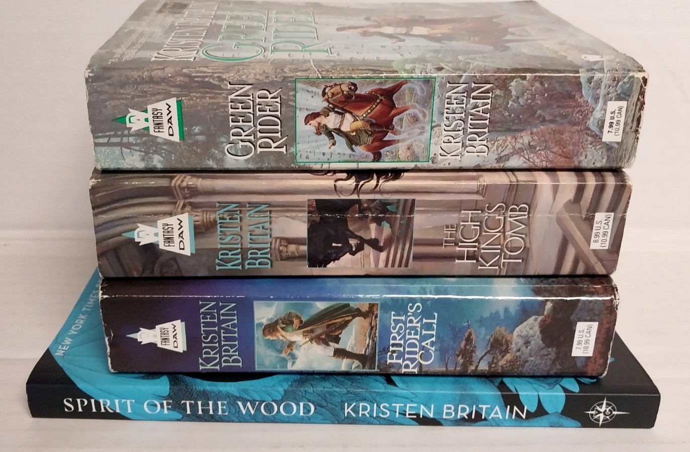 Lot 4 Green Rider books Kristen Britain First Riders Call High Kings Tomb Spirit