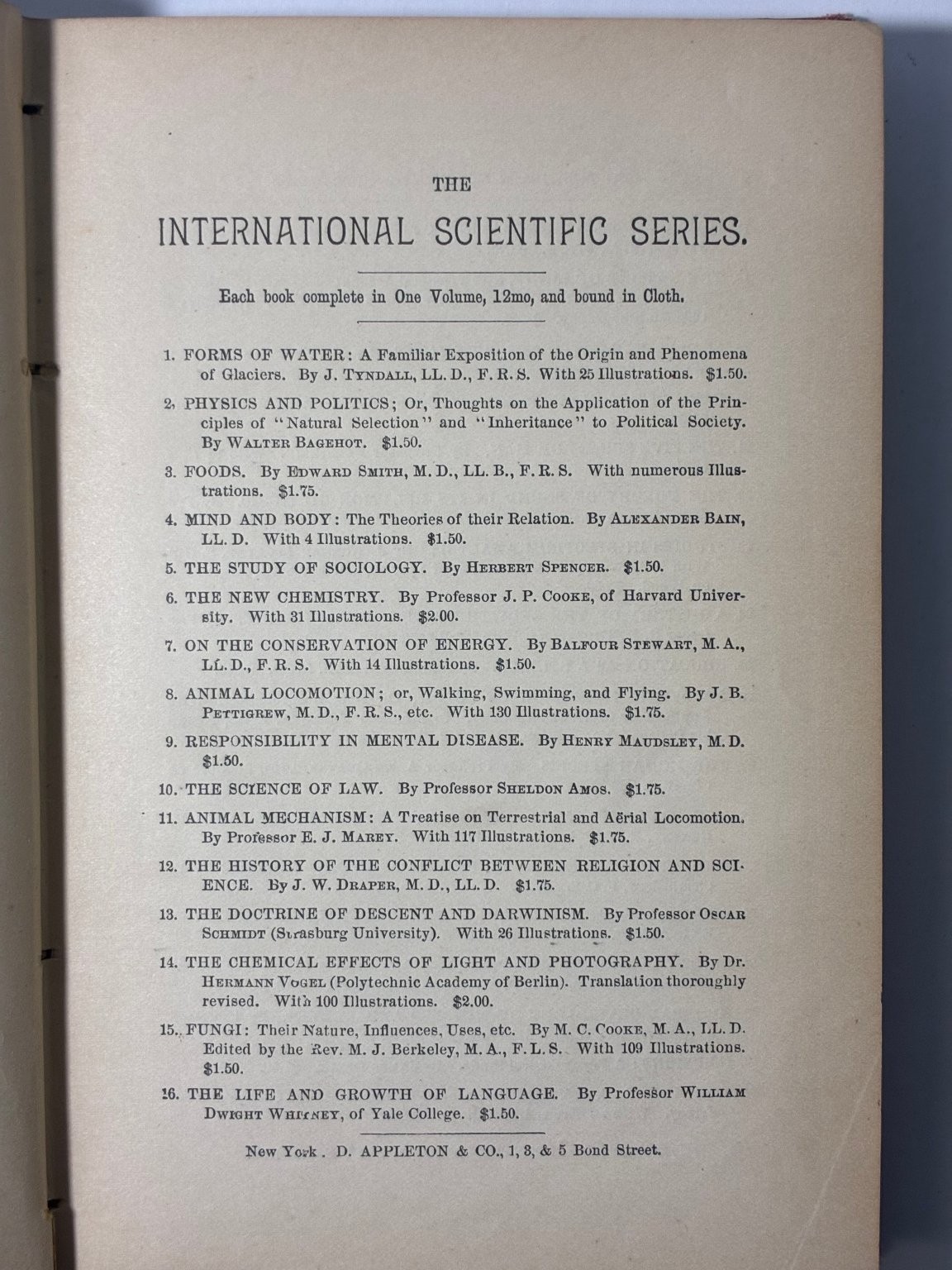 The Atomic Theory Ad Wurtz 1891 International Scientific Series D. Appleton &