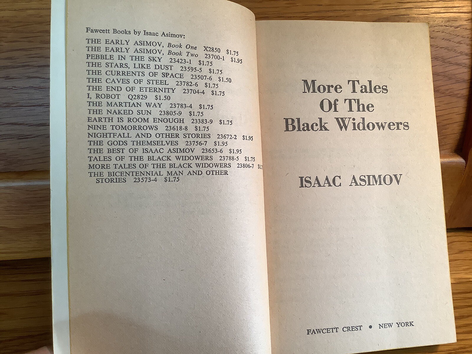 More Tales Of The Black Widowers By Isaac Asimov Fawcett PB 1976 2nd Printing