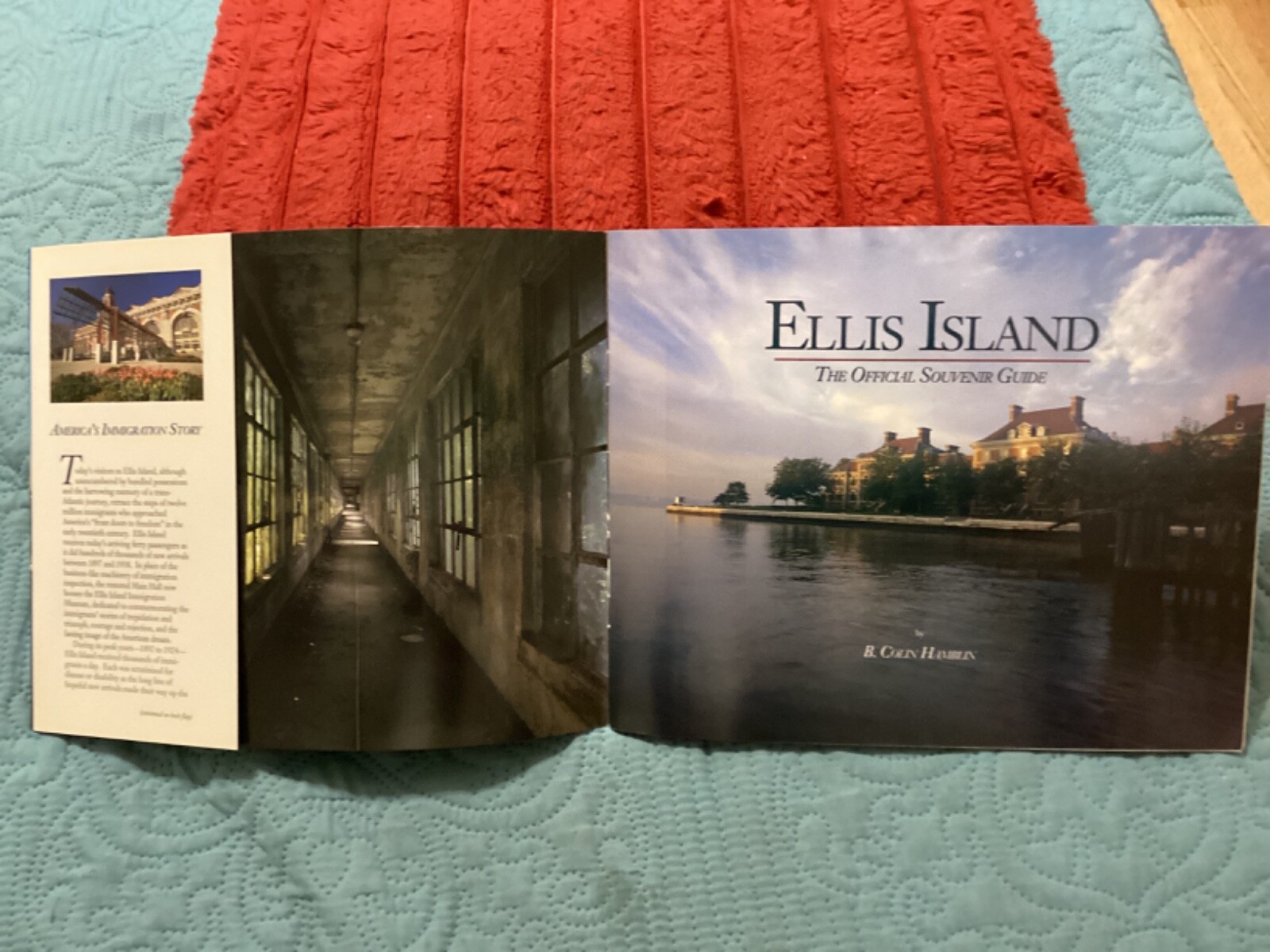 ELLIS ISLAND, OFFICIAL SOUVENIR GUIDE, 40 PAGES by B. COLIN HAMBLIN/FREE P & H