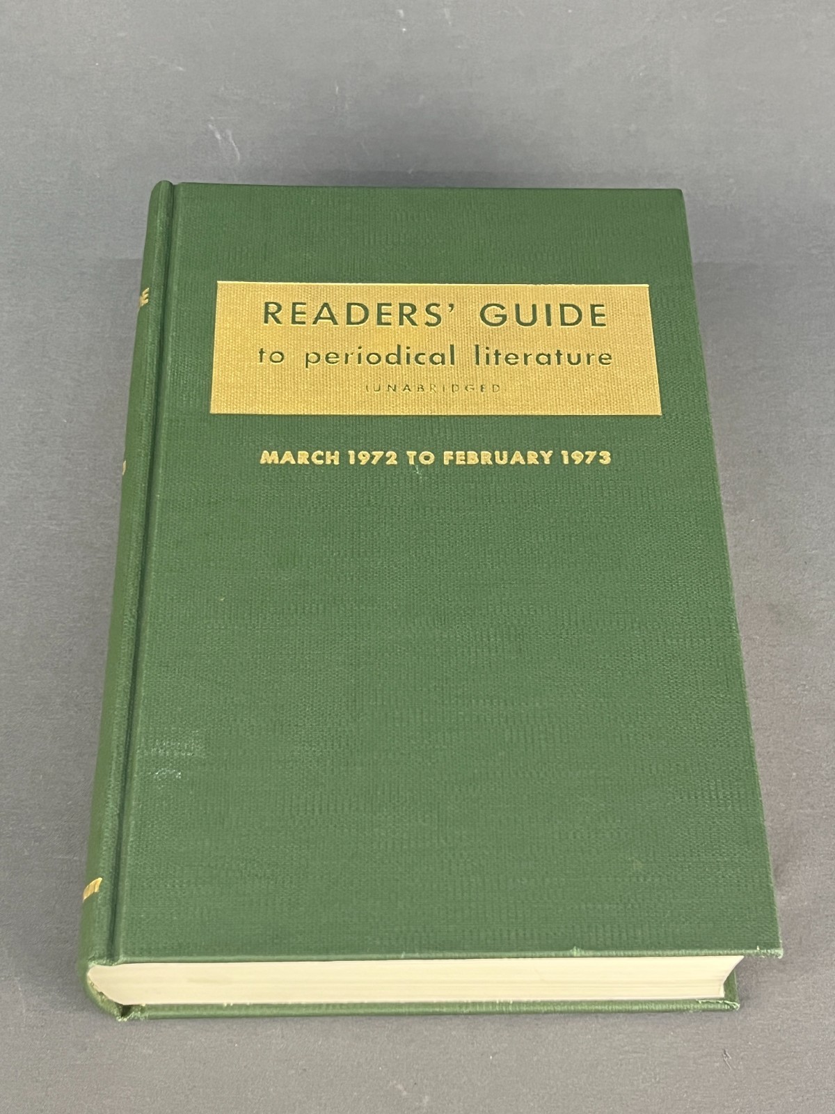 1972 -73 Reader’s Guide to Periodical Literature Volume 32 by H.W. Wilson