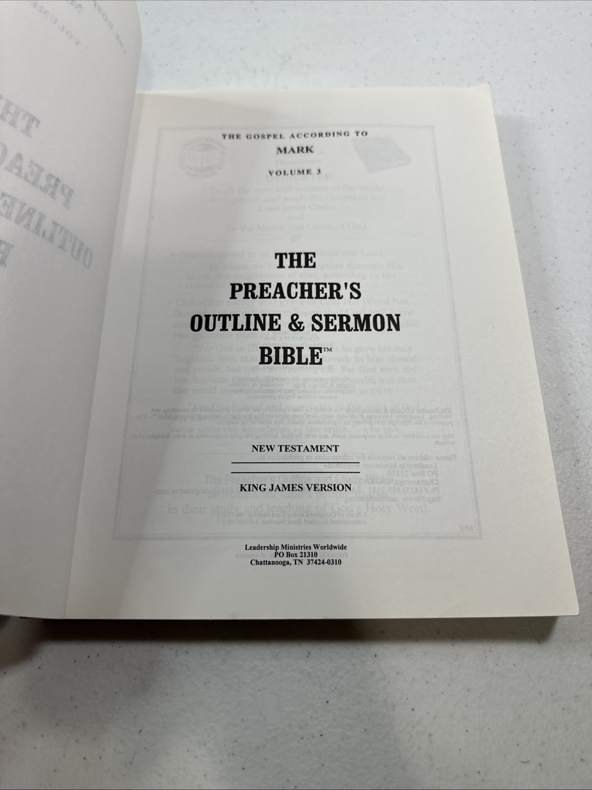 Preacher’s Outline & Sermon Bible-KJV-Mark by Leadership Ministries Worldwide