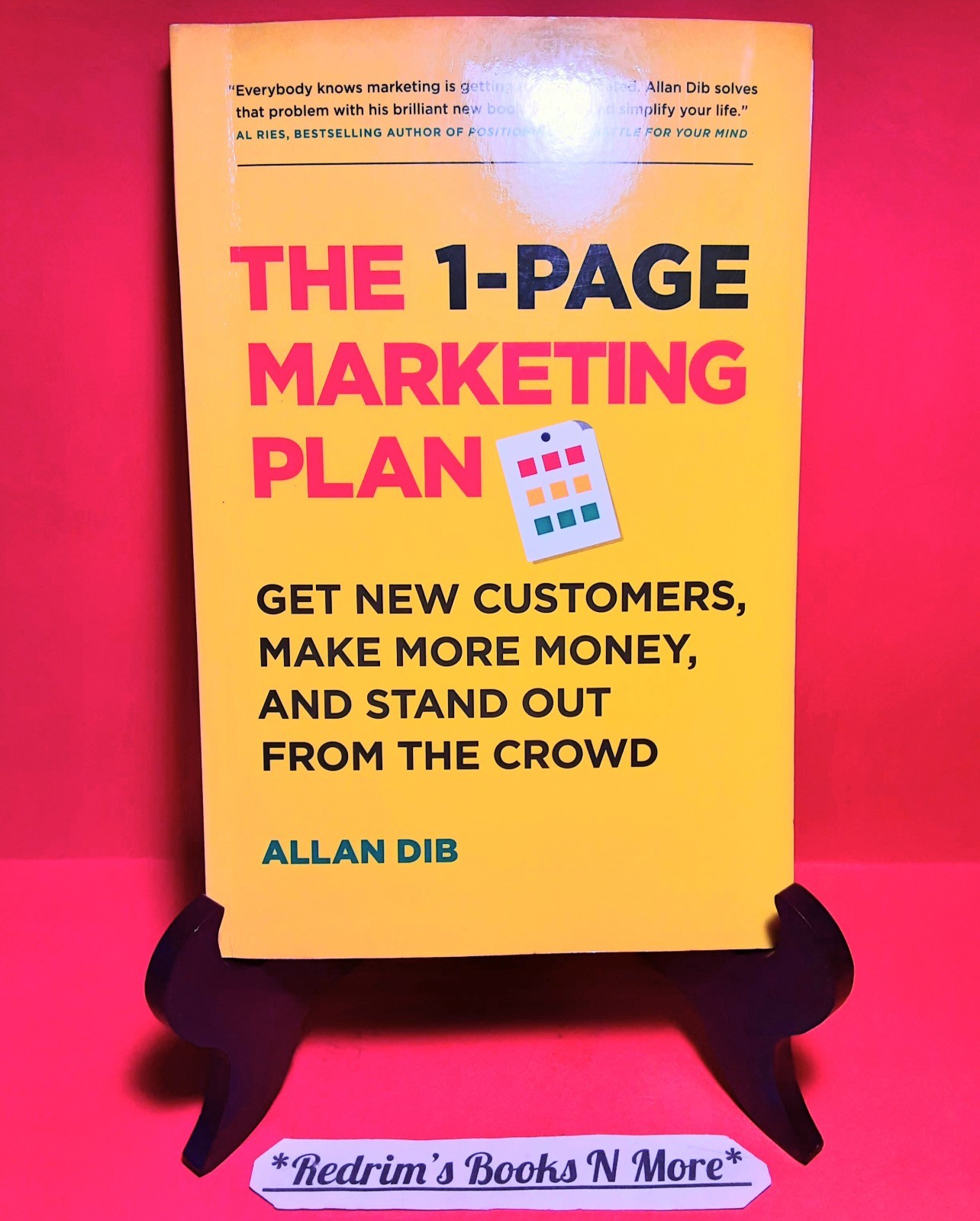 The 1-Page Marketing Plan Allan Dib 2018 Paperback Business/Finance VG