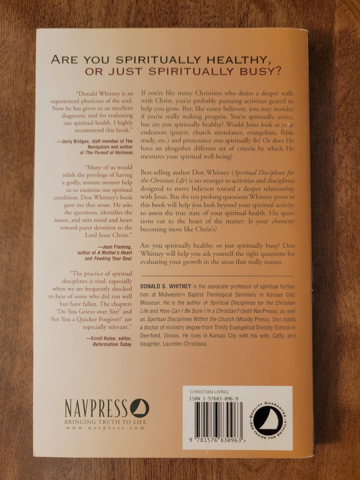 Ten Questions to Diagnose Your Spiritual Health, Donald S. Whitney
