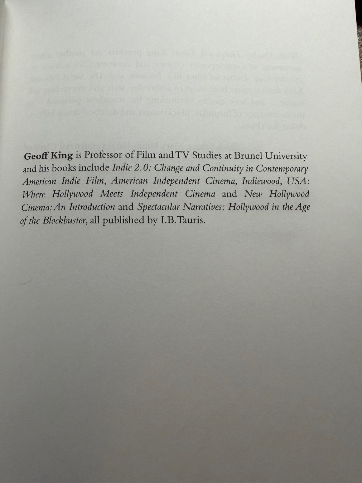 PRICED TO MOVE! QUALITY HOLLYWOOD, Geoff King (Bloomsbury Publishing, 2015)