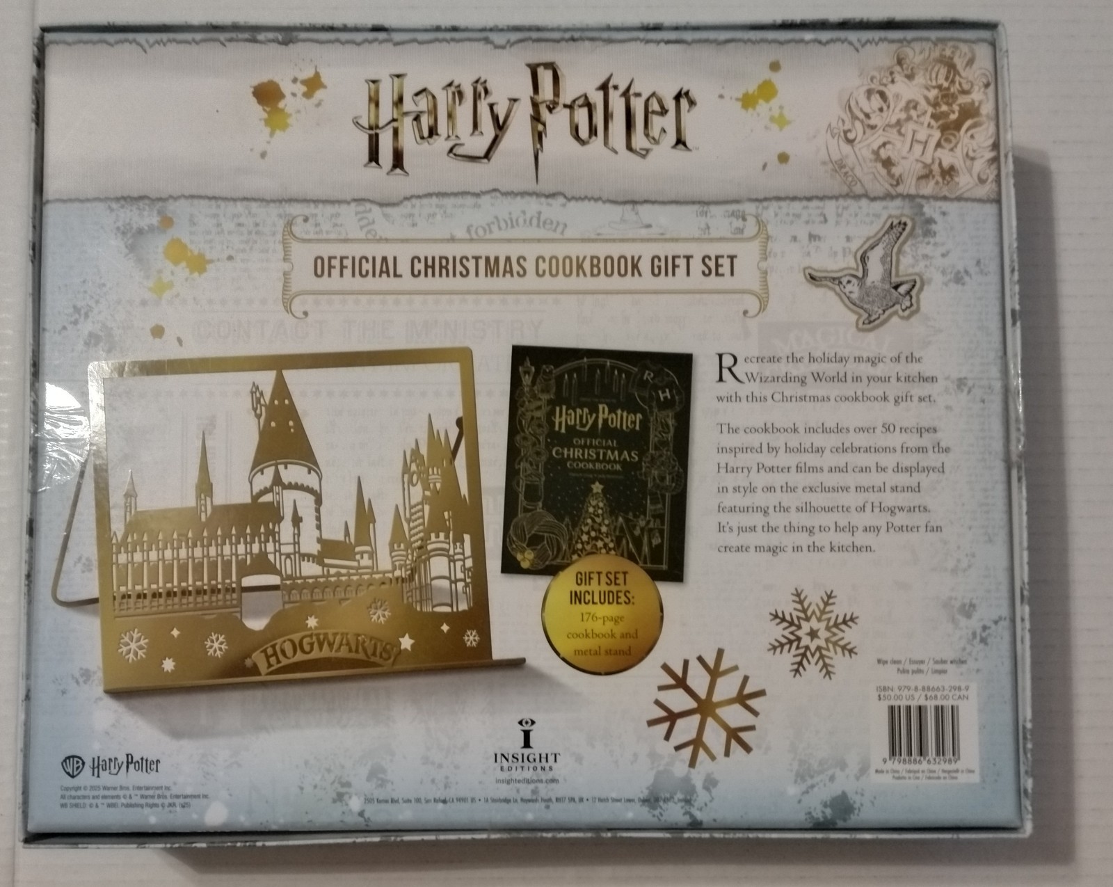Wizarding World Harry Potter Official Christmas Cookbook Gift Set NEW
