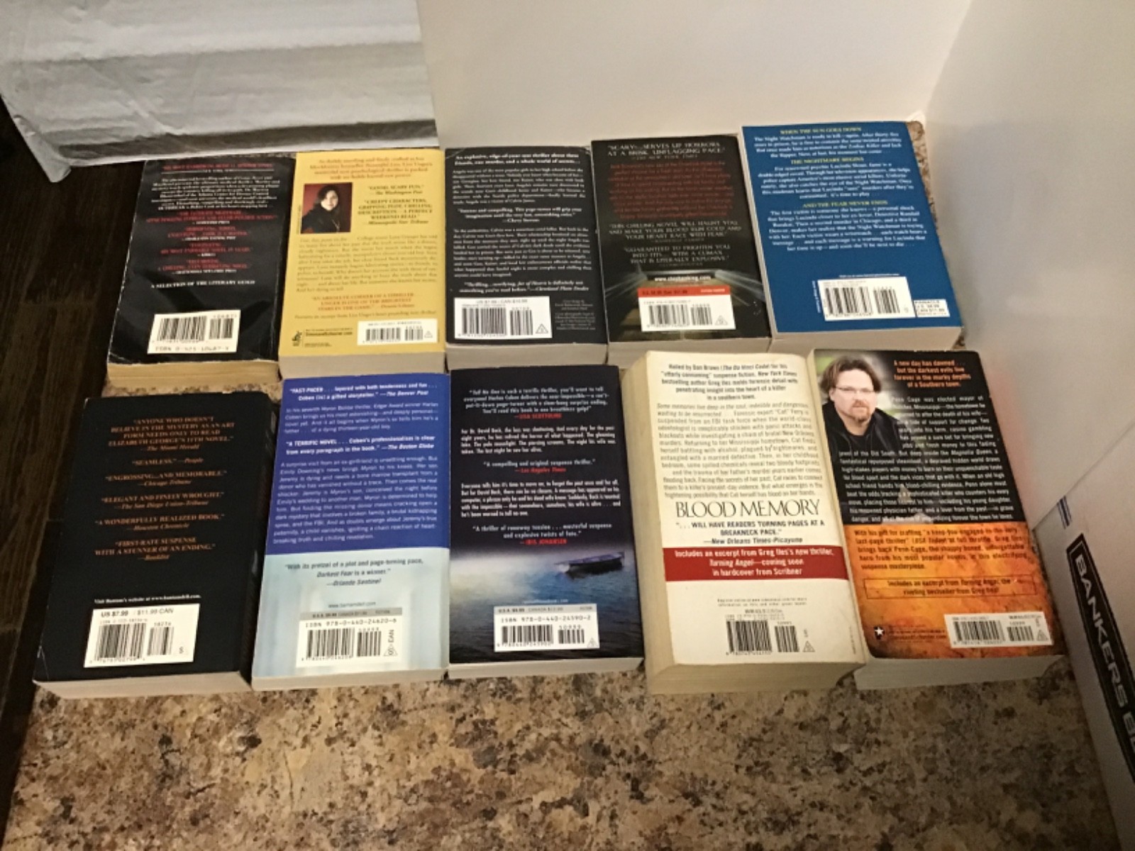 Thriller/Suspense/Mystery Paperbacks 1988-2020 Lot of 10 Books