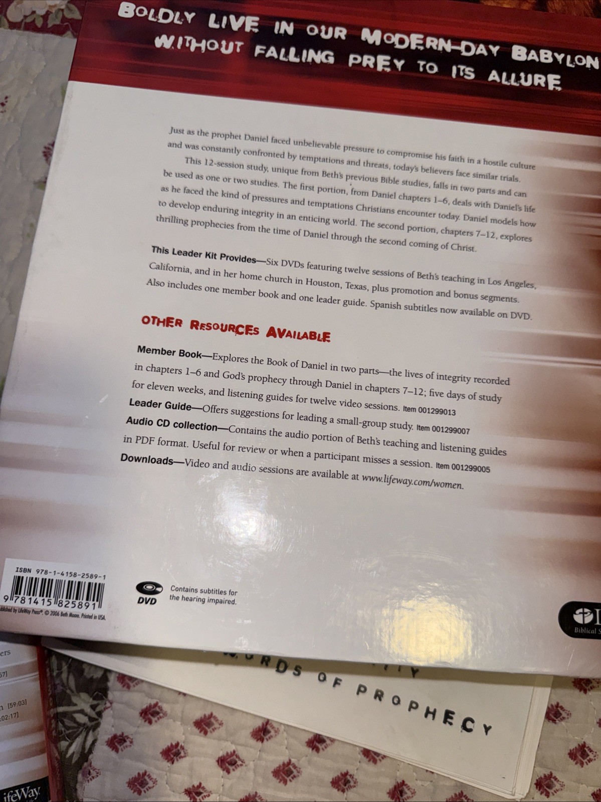 💗 Beth Moore DVD Bible Study Kit on Daniel DVDs 1 Leader Guide
