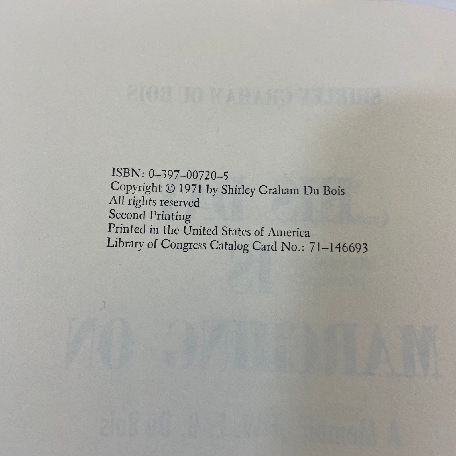 His Day Is Marching On Shirley Graham Memoir of W E B Du Bois Ex Library HCDJ