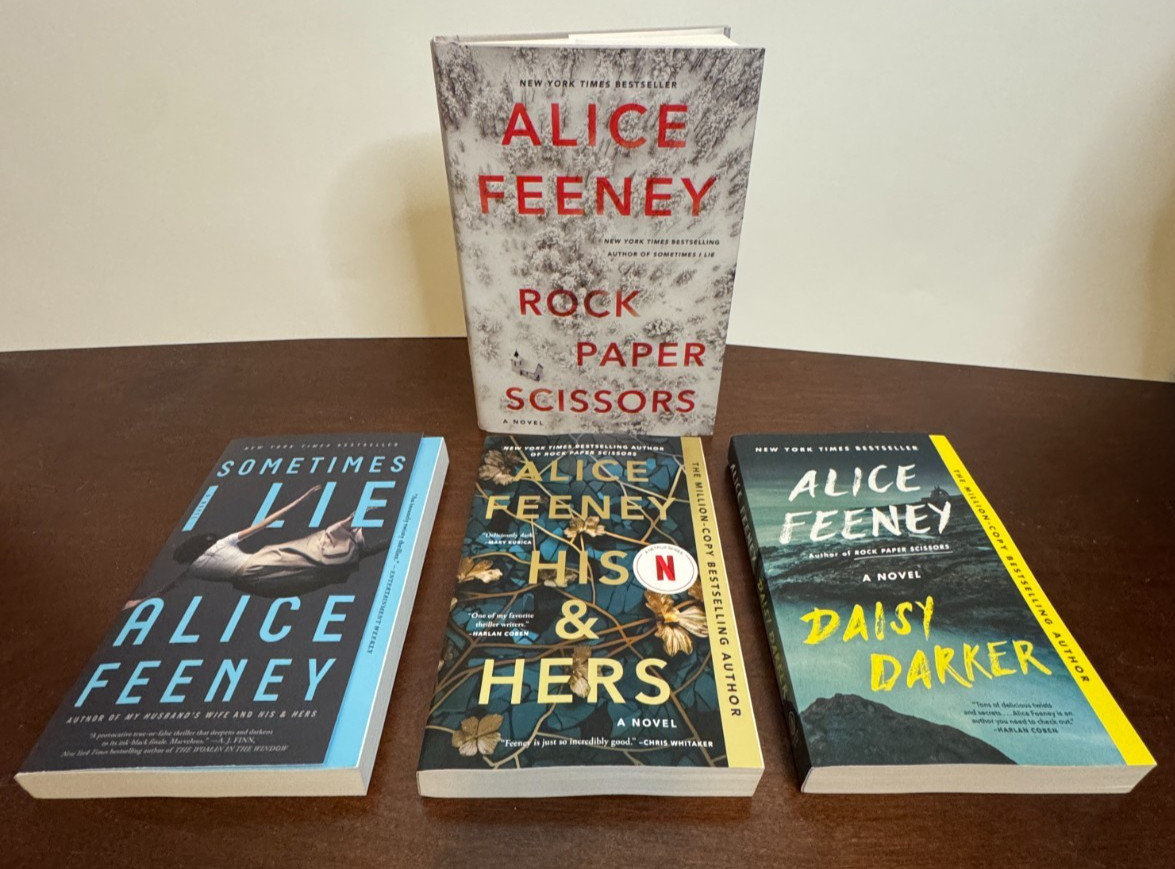 Alice Feeney 4 Book Bundle Thriller Set Daisy Darker Rock Paper Scissors NEW