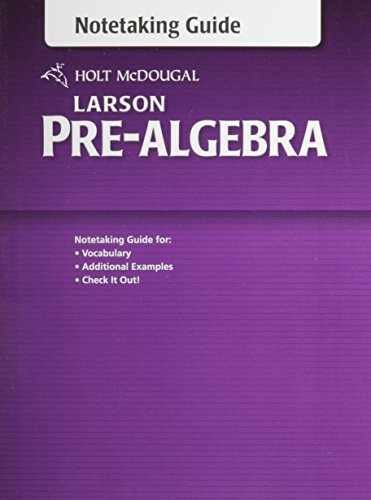 Pre-algebra Student’s Notetaking Guide – Paperback, by Holt Mcdougal – Very Good