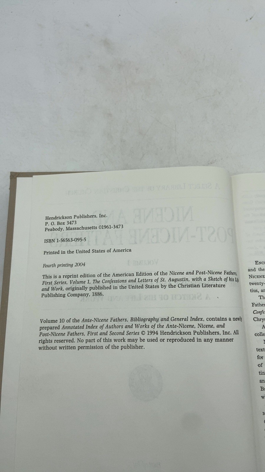 Nicene and Post-Nicene Fathers Volume 1 Edited by Philip Schaff, D.D., LL.D. …