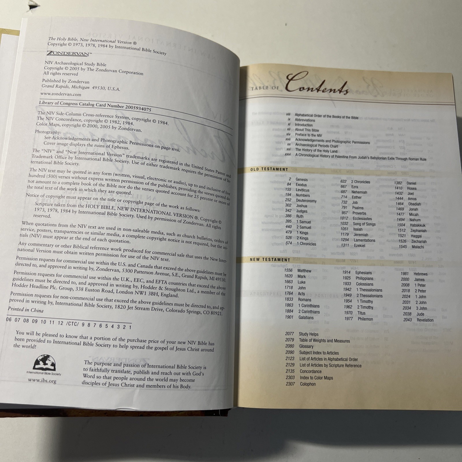 NIV Archaeological Study Bible Zondervan Hardcover W/New CD ROM Illustrated VG