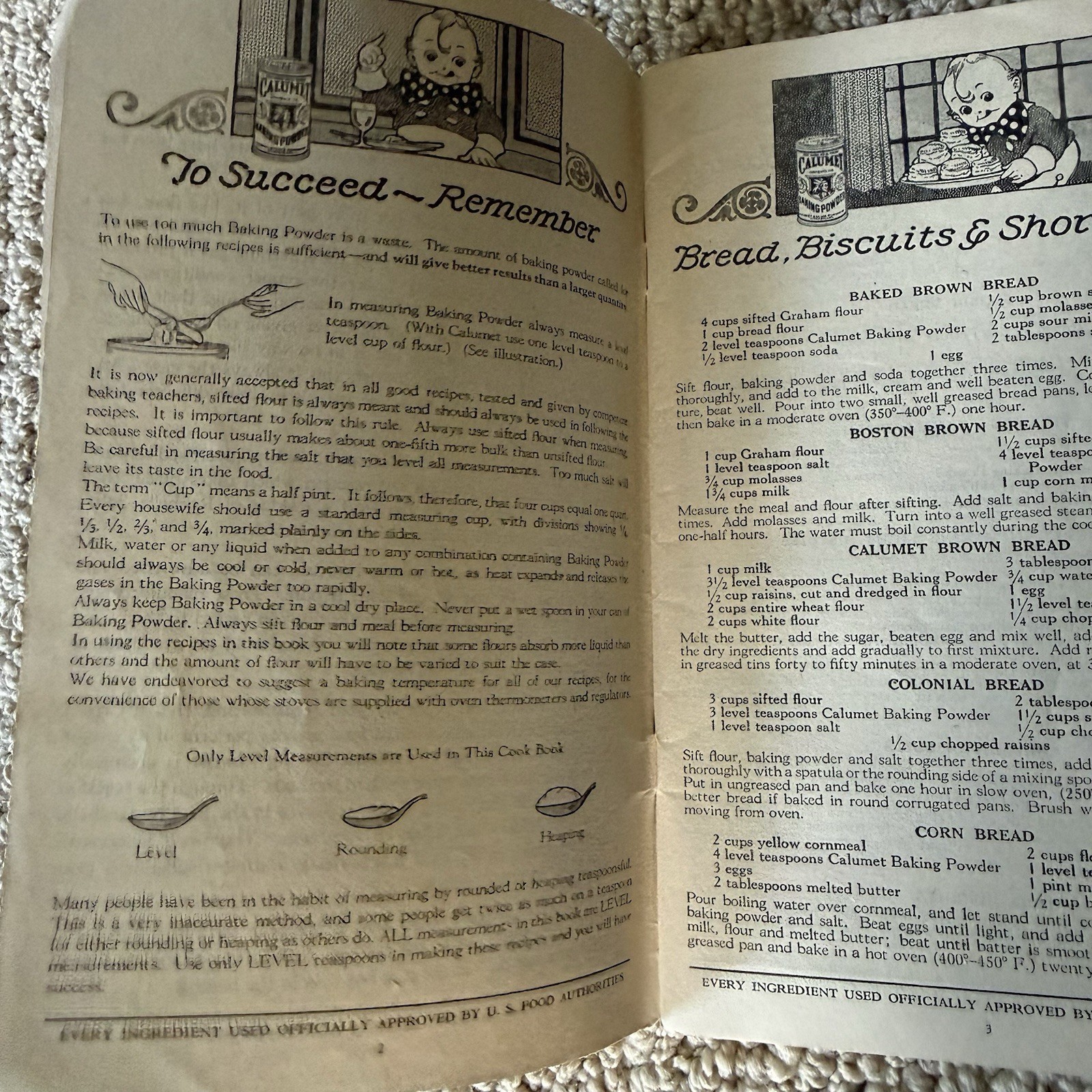 Antique Calumet Baking Powder Cookbook 16 Ed 1920s Recipes Photos Chicago IL vtg