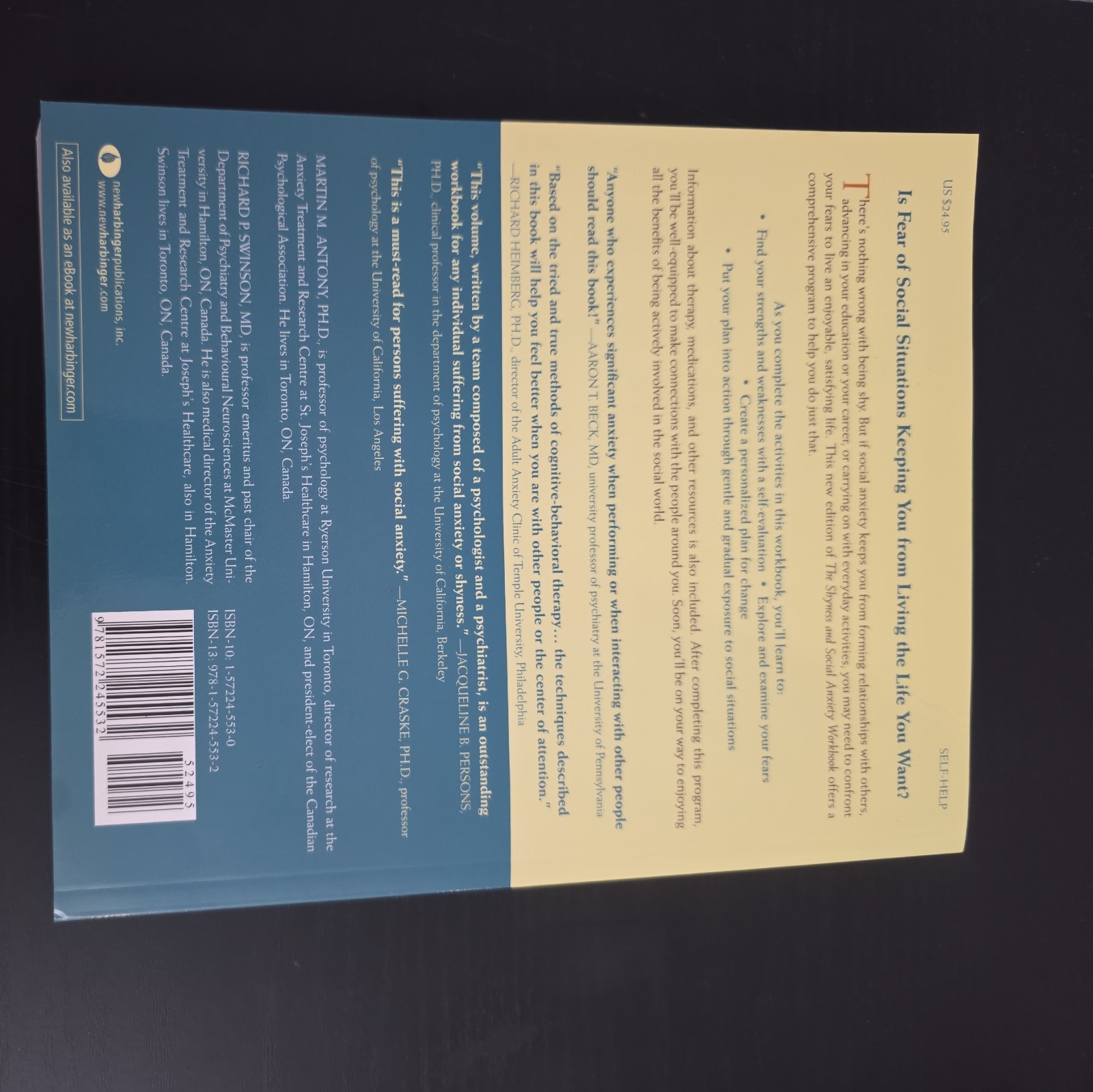 Shyness and Social Anxiety Workbook: Proven, Step-by-Step Techniques for Ove…