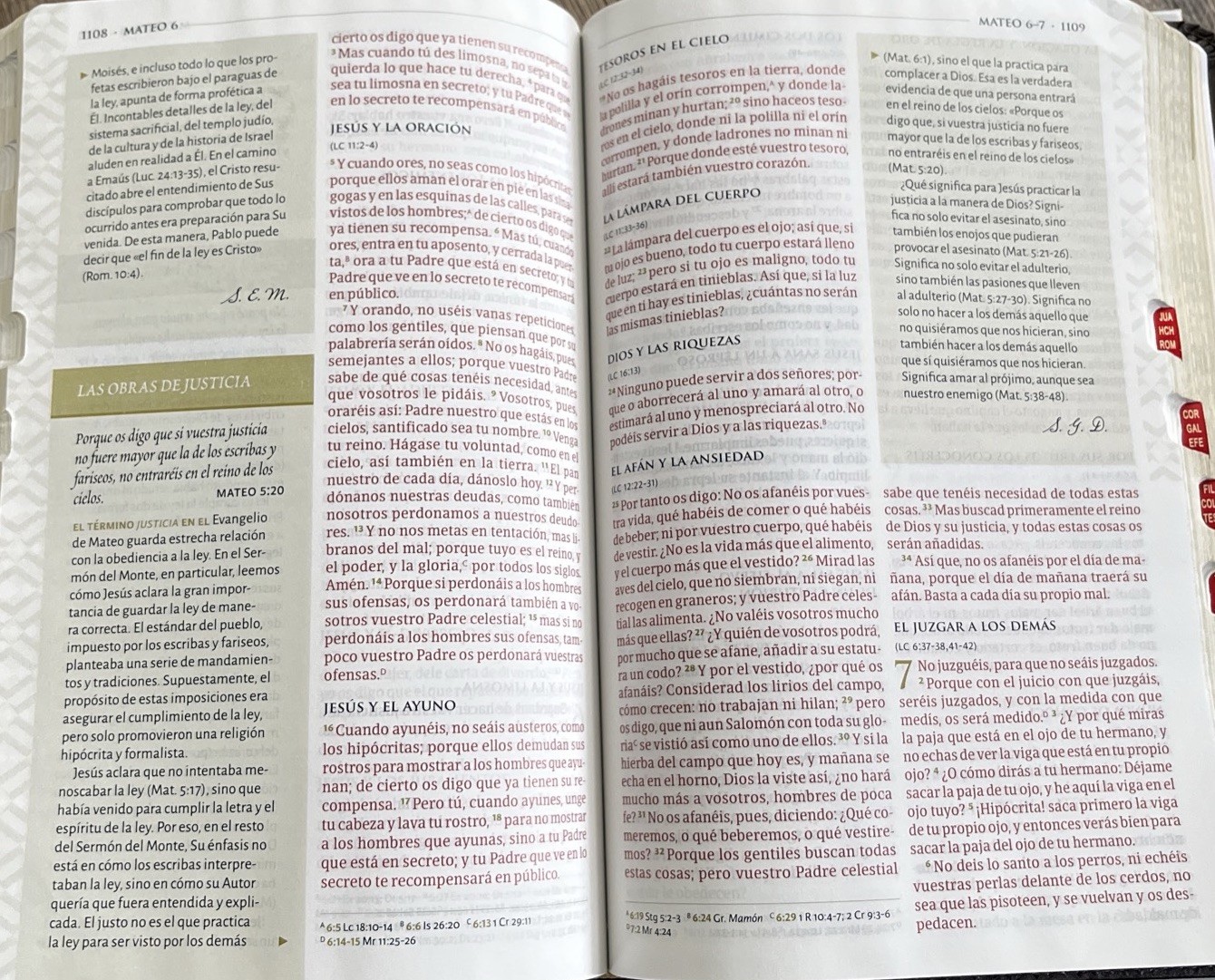 Biblia tematica RVR 1960 de Estudio, Marrón OscuroPiel Fabricada indice