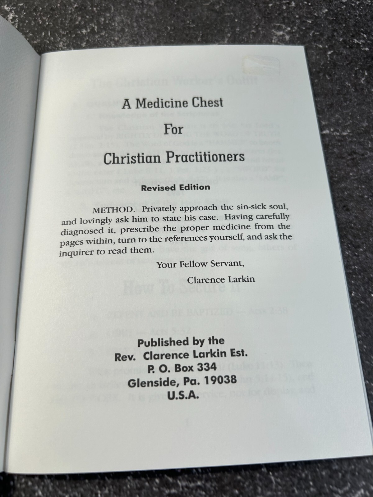 Medicine Chest for Christian Practitioners (Revised Edition) by Clarence Larkin