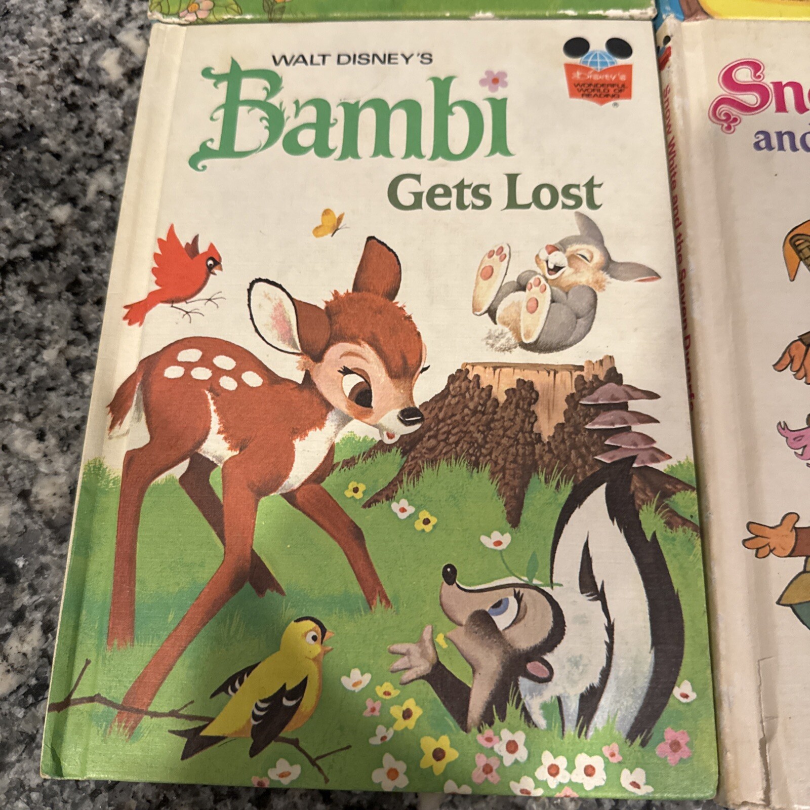 Vtg 1975 Walt Disney Wonderful World Of Reading 4 Book Lot Bambi Lion Aristocrat