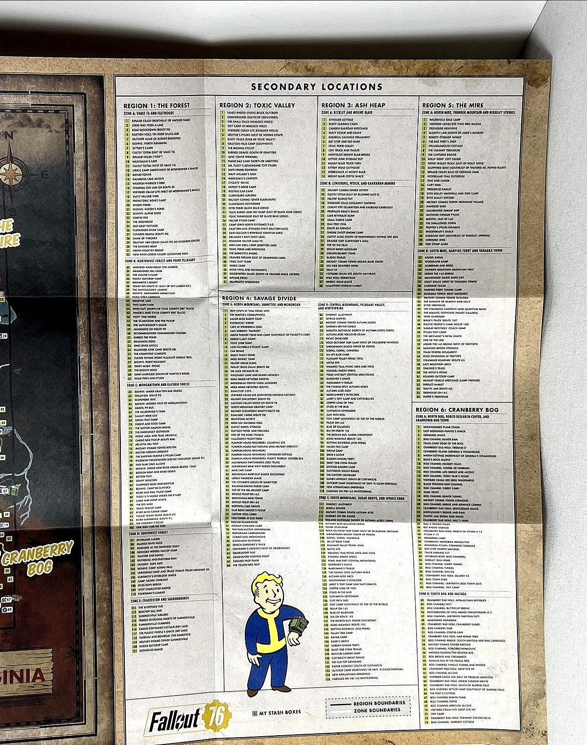 Fallout 76: Official Collector’s Edition Guide by Garitt Rocha &… WV Poster Map