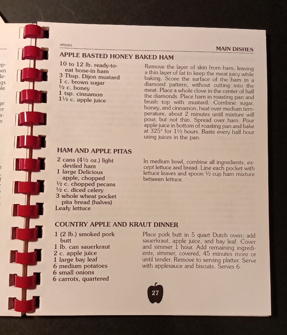 The Apple Basket Cookbook Spiral Paperback 1995 84 pages 
