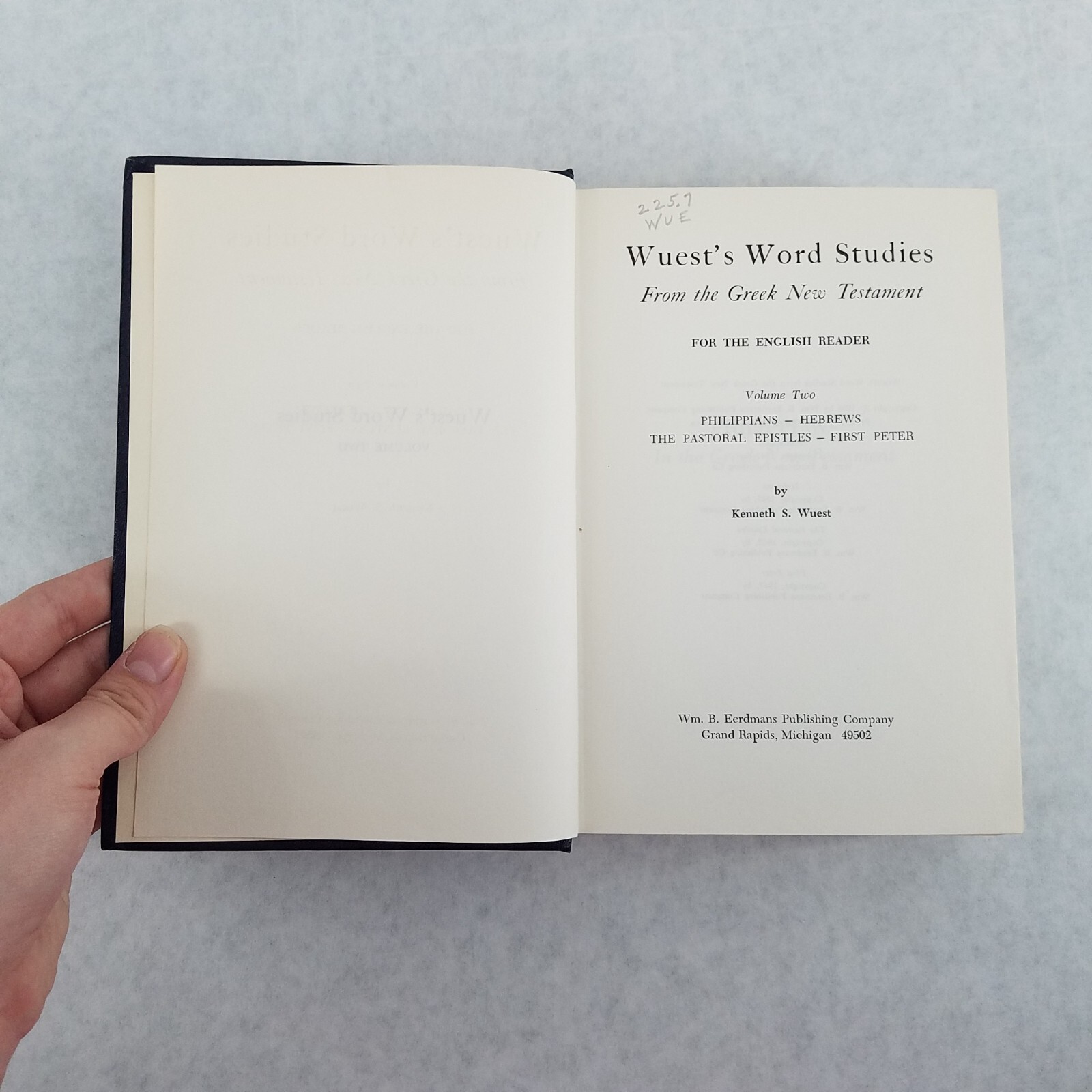 Wuest Word Studies: Vol 2 – 1966 Hardcover by Kenneth S Wuest – NO TEXT MARKS