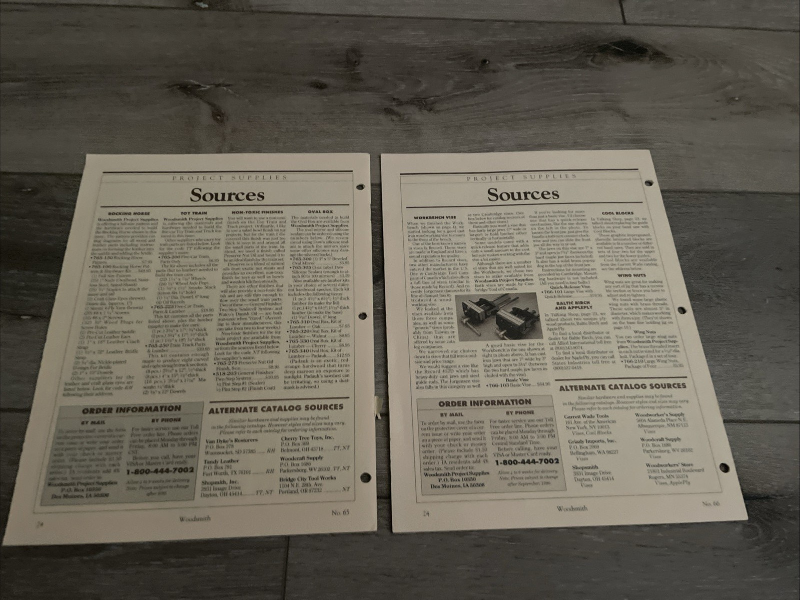 VINTAGE LOT OF 15 ISSUES WOODSMITH NOTES FROM THE SHOP WOODWORKING #61-75