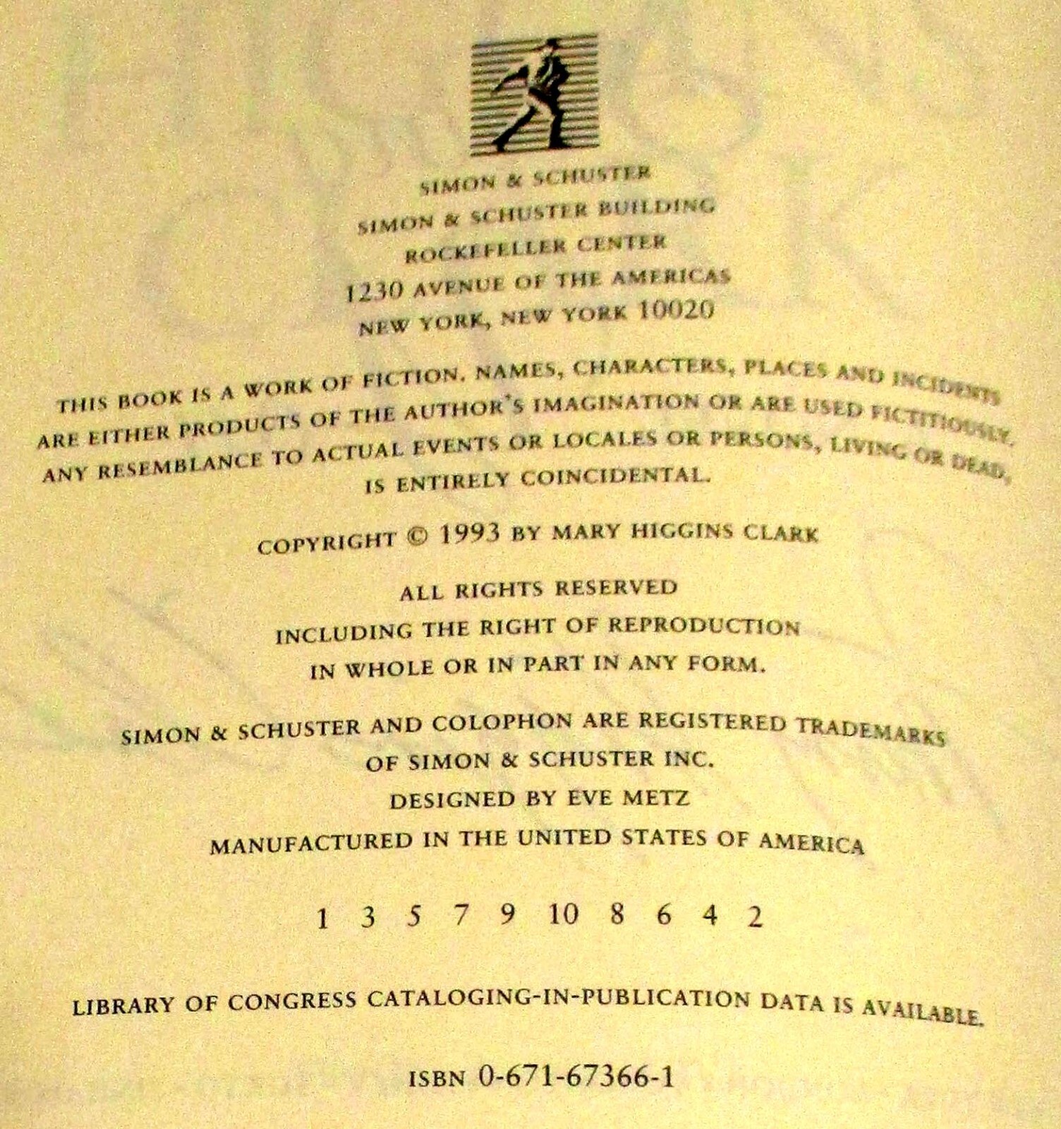 1993 I’ll Be Seeing You“ SIGNED COPY by Mary Higgins Clark H/C D/J 317 Pages
