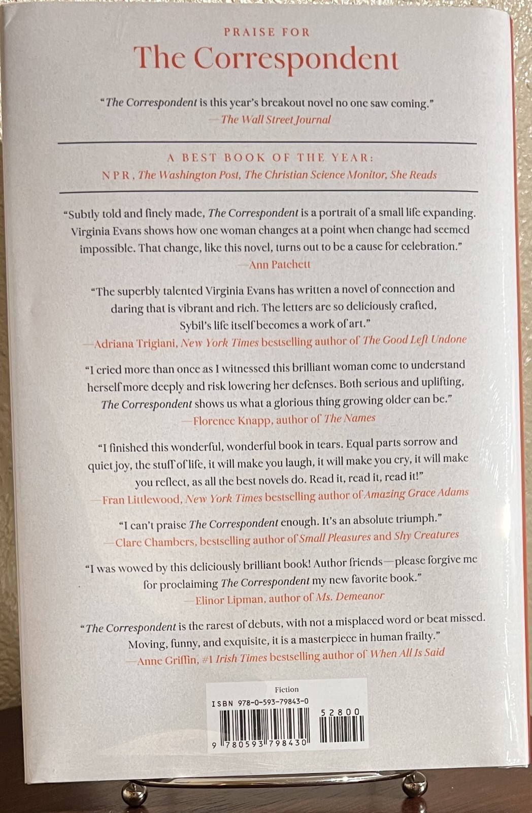 THE CORRESPONDENT : A Novel by Virginia Evans (2025, Hardcover) Later Printing