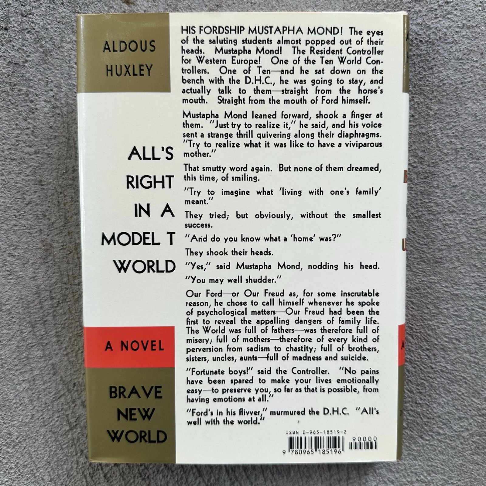 Brave New World, Aldous Huxley Hardcover First Edition FACSIMILE , 2002