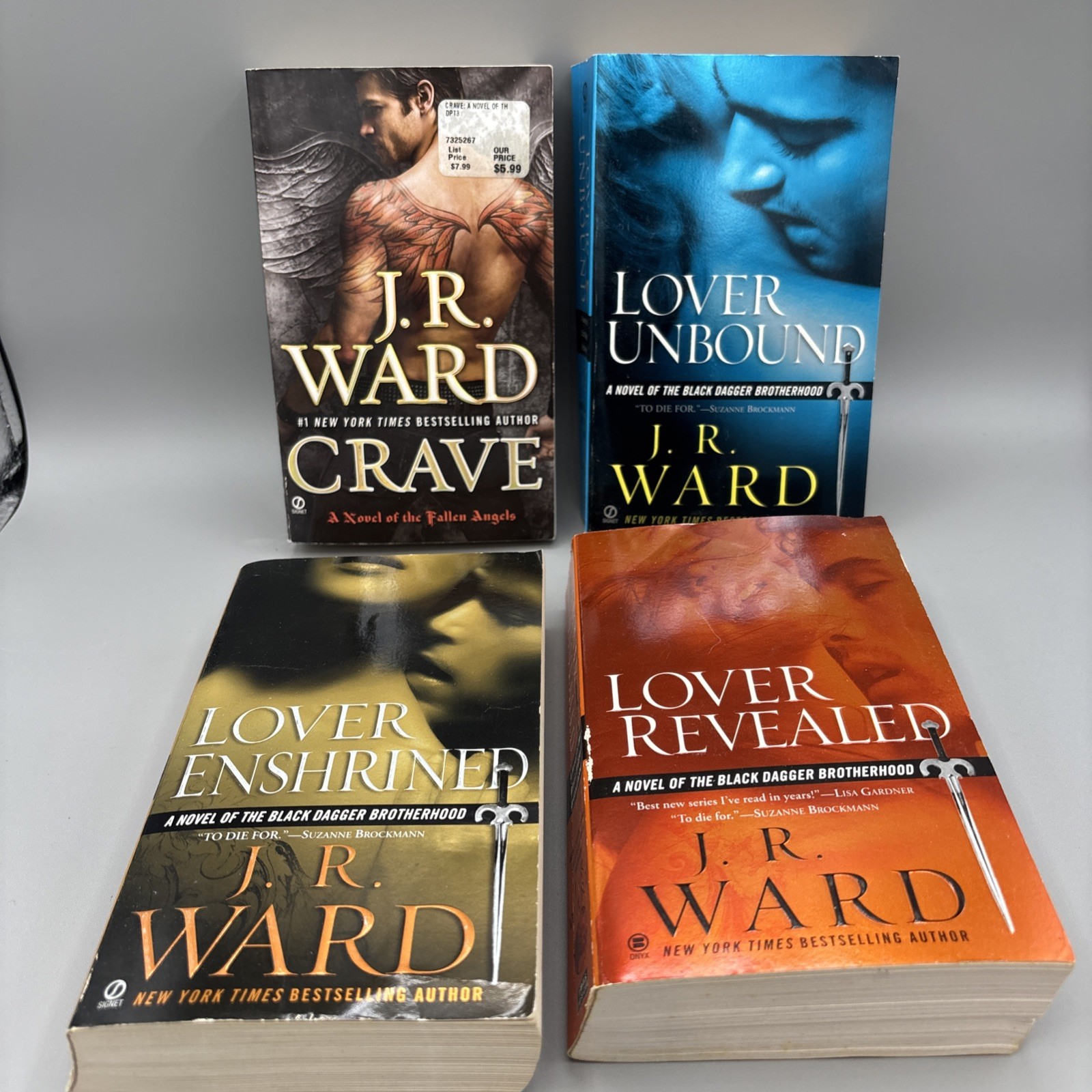 J.R. Ward ( Mixed Series ) Paranormal Romance Lot of 4 PBs