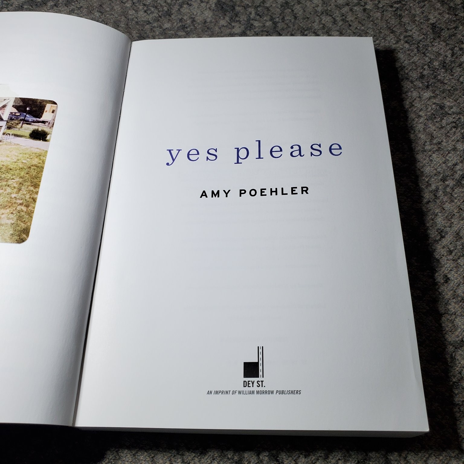 Yes Please Amy Poehler 2015 Trade Paperback Humor Comedy Dey St. Publisher