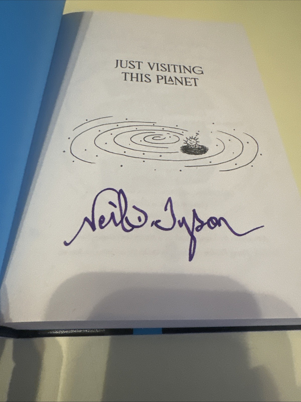 SIGNED FIRST EDITION NEIL DEGRASSE TYSON JUST VISITING THIS PLANET HC BOOK S4