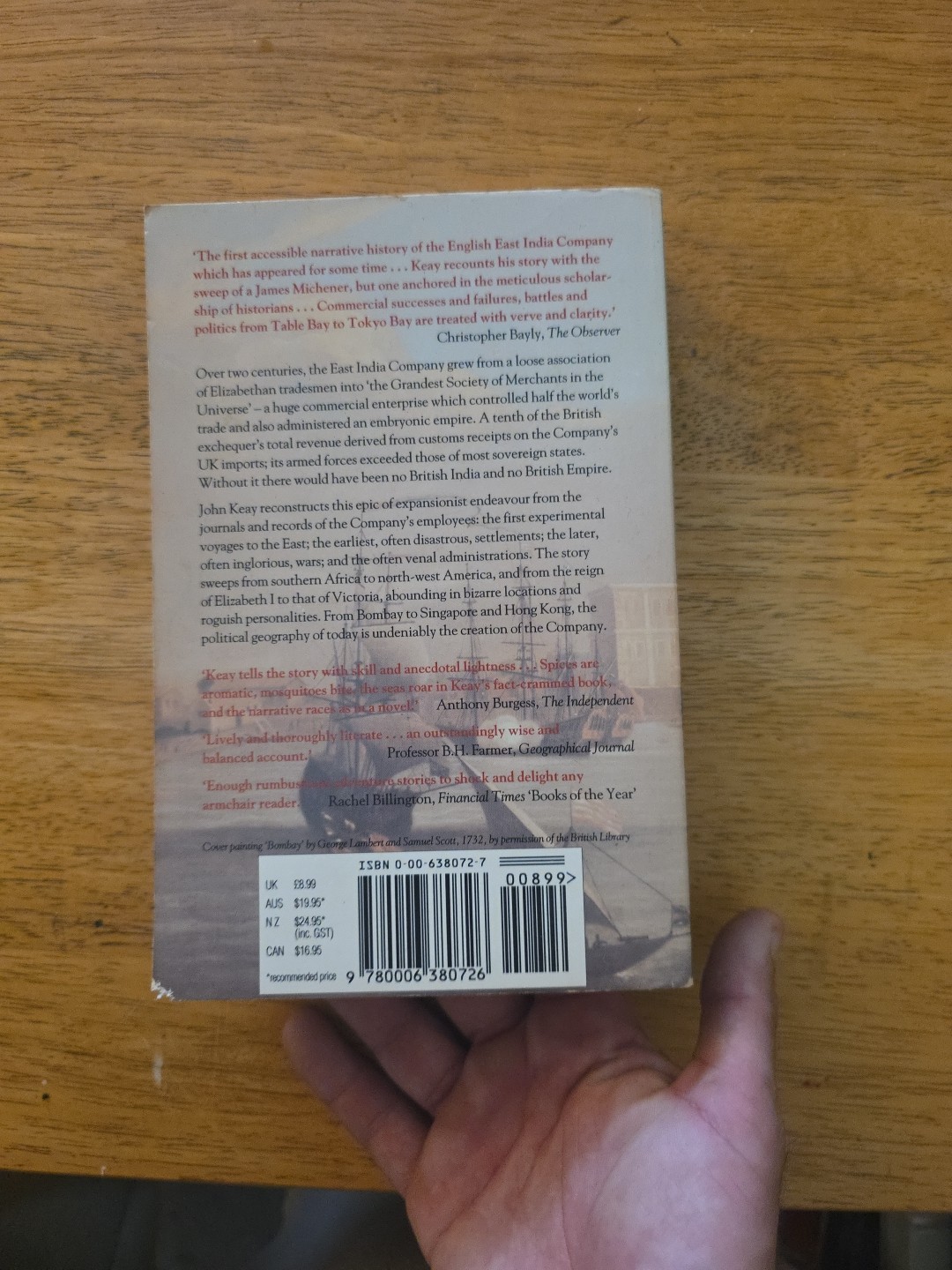 Honourable Company by John Keay (1993, Trade Paperback)