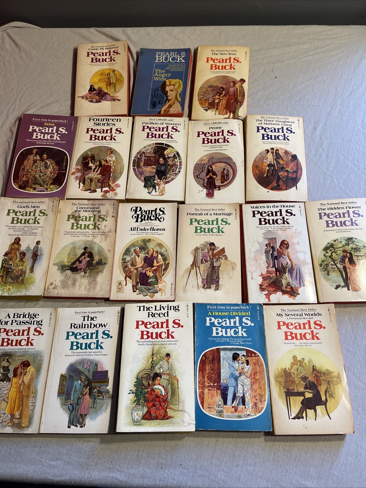 Pearl S. Buck book lot 19 Books Very good quality paperbacks