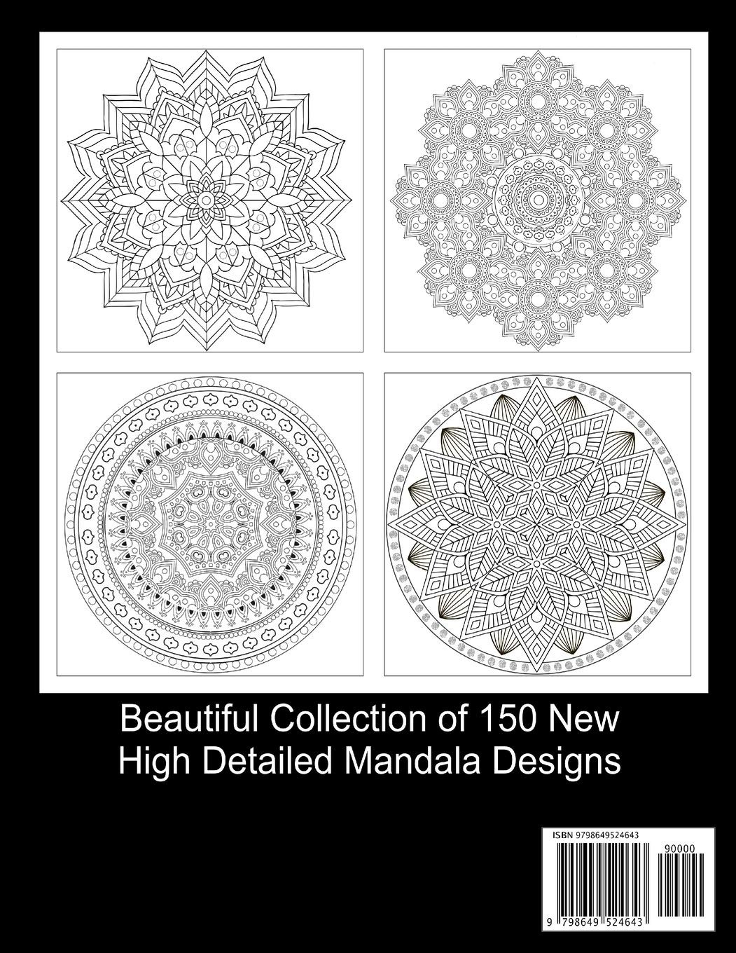 150 Mandalas Coloring Book for Adults Stress Relieving Beautiful Mandala for Rel