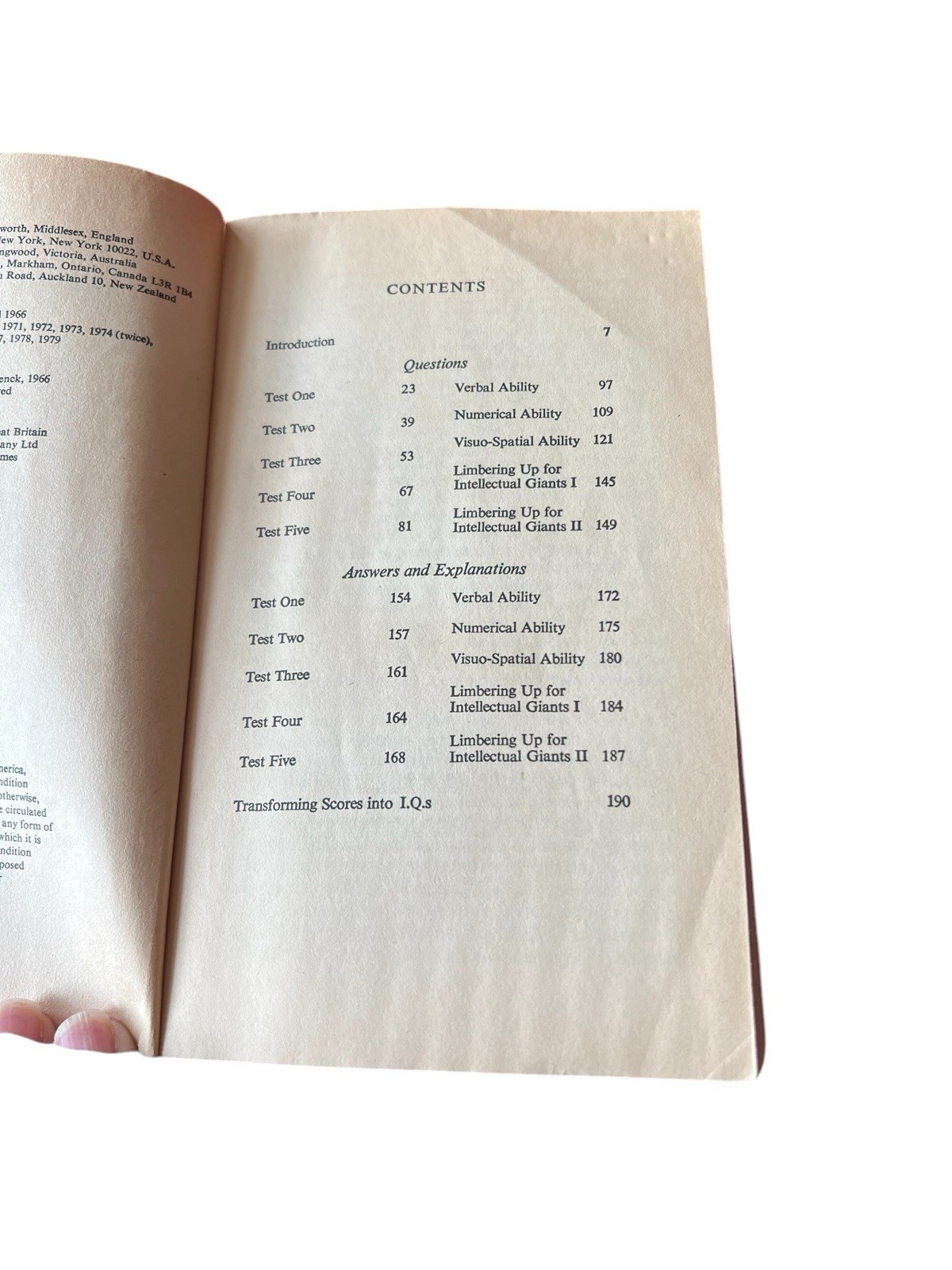 Check Your Own I. Q. by Hans J. Eysenck (1962, Uk- a Format Paperback)