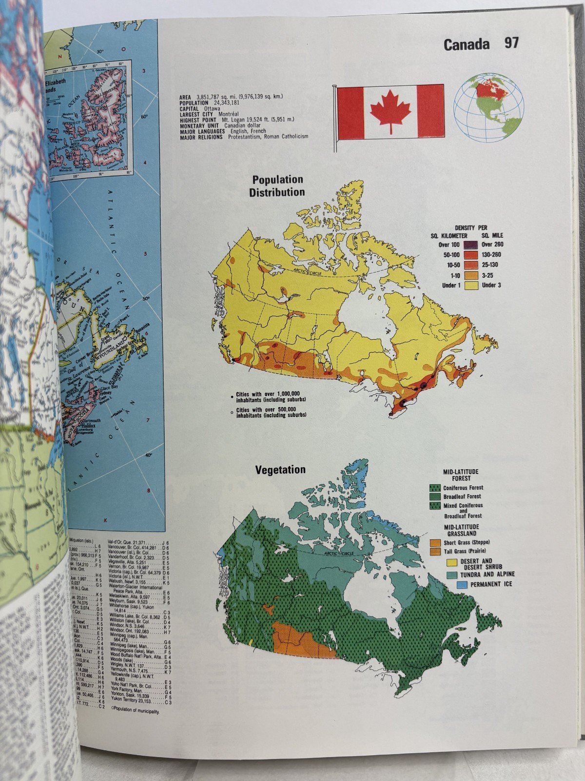 Funk And Wagnalls Hammond World Atlas Hardback Book Map