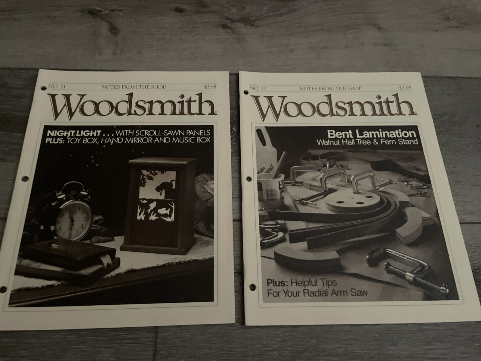 VINTAGE LOT OF 15 ISSUES WOODSMITH NOTES FROM THE SHOP WOODWORKING #61-75
