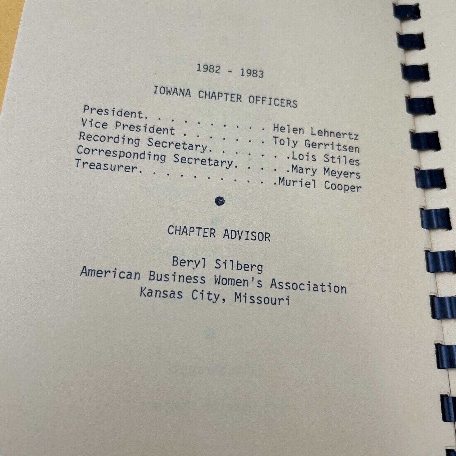 ABWA Our Favorite Recipes Cookbook 1983 Recipe Book 520 pages – w/Nancy Reagan