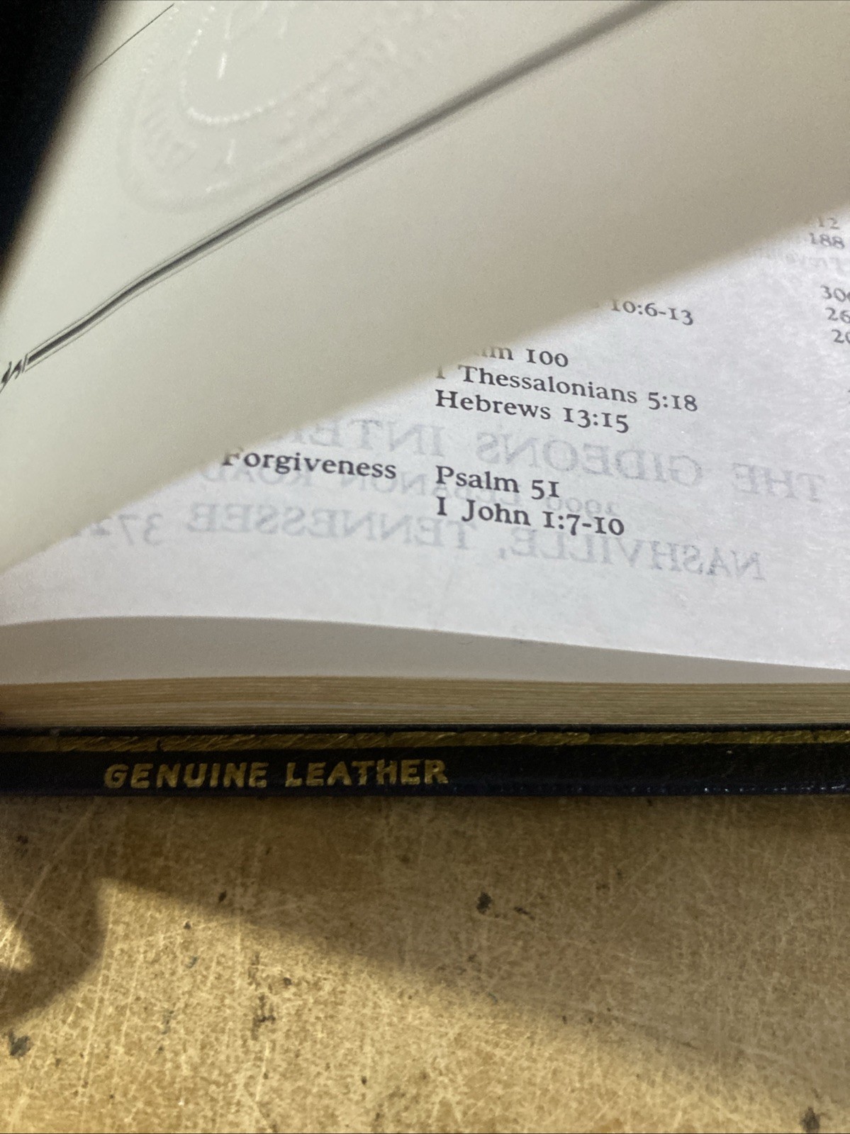 Vintage Compact Gideon KJV New Testament Psalms Bible T36 – Genuine Leather