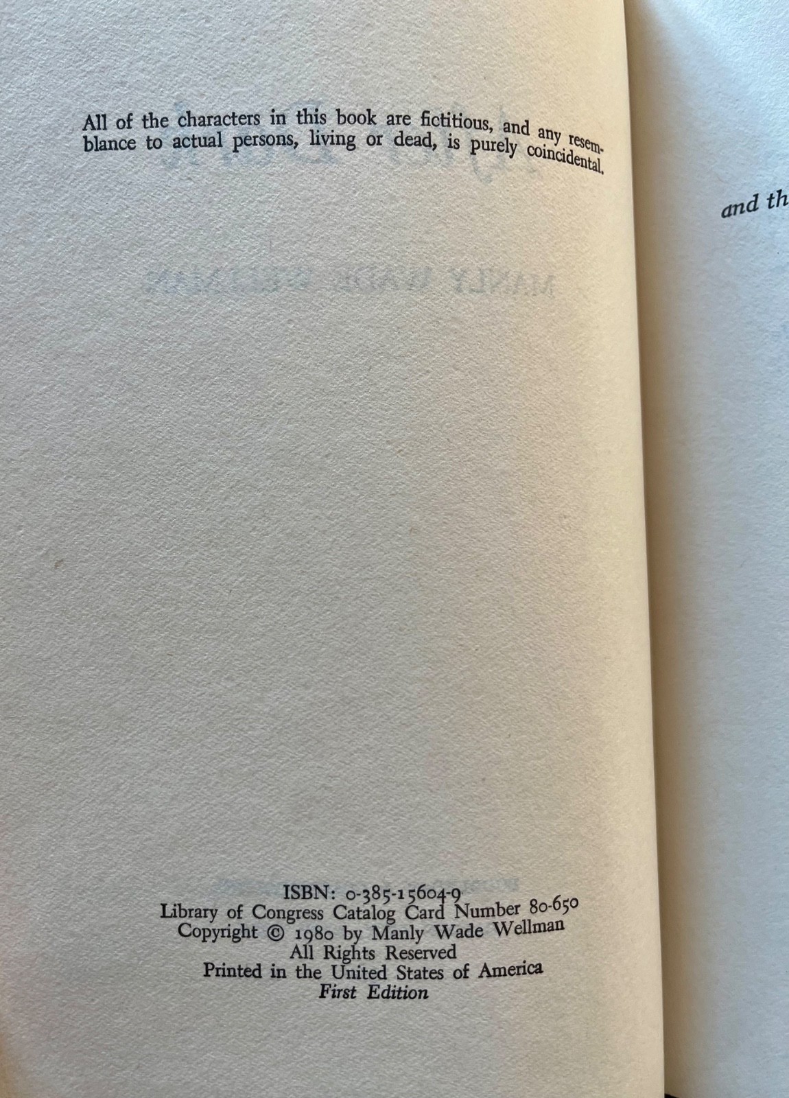 After Dark/the Lost and the Lurking*Manly Wade Wellman HCDJ 1st ed BCE NEAR FINE