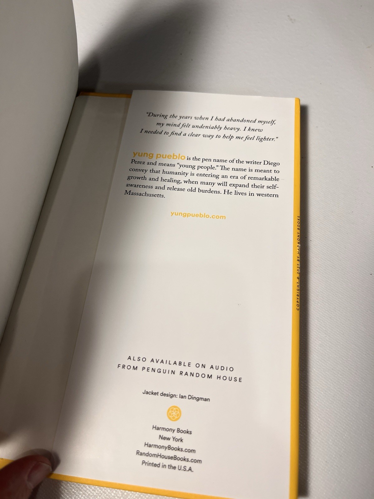 Lighter by Yung Pueblo – First Edition Hardcover w/ Dust Jacket