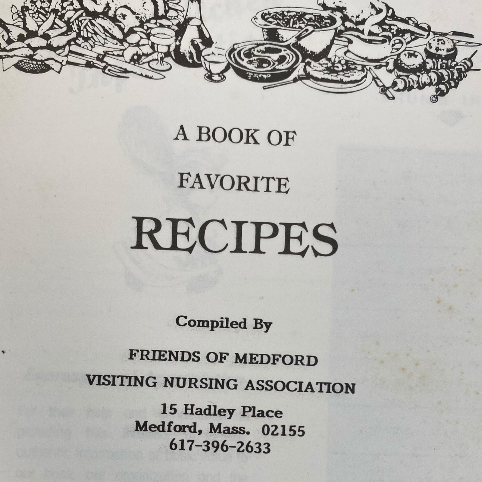 Vintage 1969 Friends Of Medford MA Cookbook Visiting Nursing Association Recipes