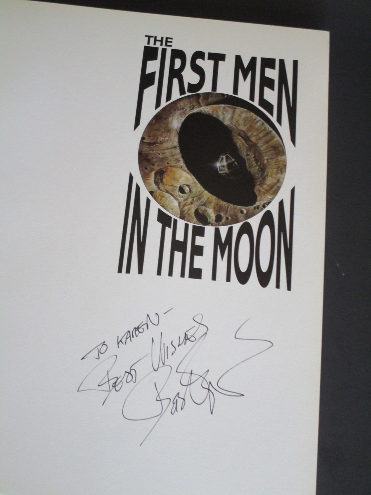 First Men in the Moon by H. G. Wells. Signed by Bob Eggleton-Illustrator. SC ’89
