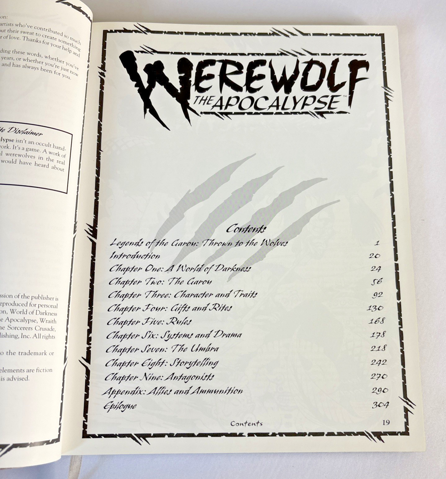 Werewolf The Apocalypse A Storytelling Game of Savage Horror 2000 HC