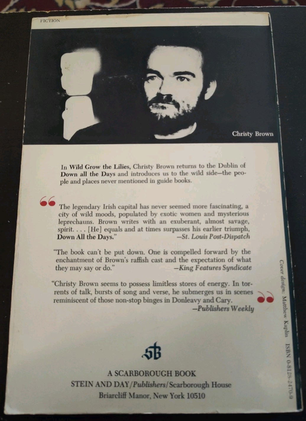 Wild Grows The Lilies – Christy Brown / Trade Paperback Book / Used / 1978